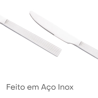 Faqueiro 16 Peças de Aço Inox Athenas - Lyor