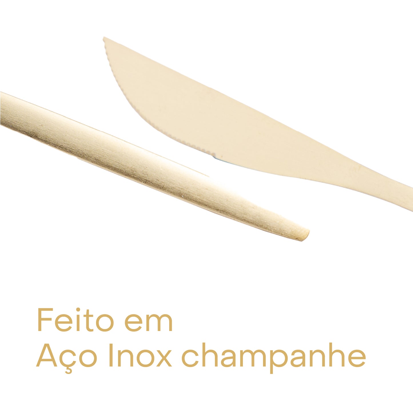 Faqueiro 16 Peças de Aço Inox Ópera Champanhe - Lyor