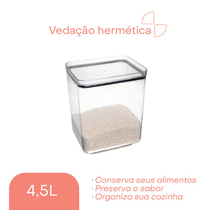 Pote Hermético de Poliestireno My Box 4,5L - Lyor
