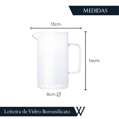 Leiteira de Vidro Borossilicato 500ml - Wolff
