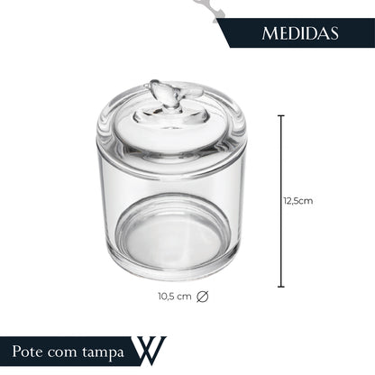 Pote de Cristal Ecológico com Tampa Bird - Wolff