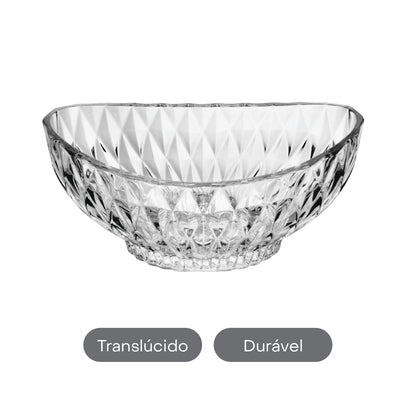 Centro de Mesa de Cristal Ecológico Diamond 28cm x 15cm x 13,5cm - Lyor