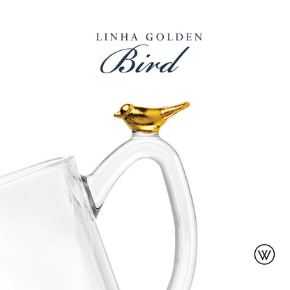 Leiteira Golden Bird 250ml Cristal Ecológico - Wolff