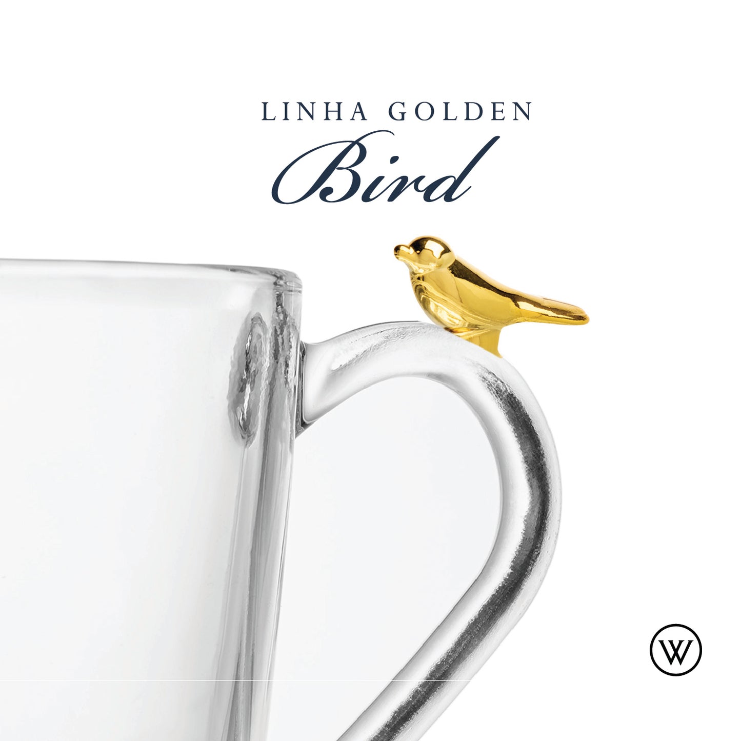 Caneca Golden Bird 300ml Cristal - Wolff