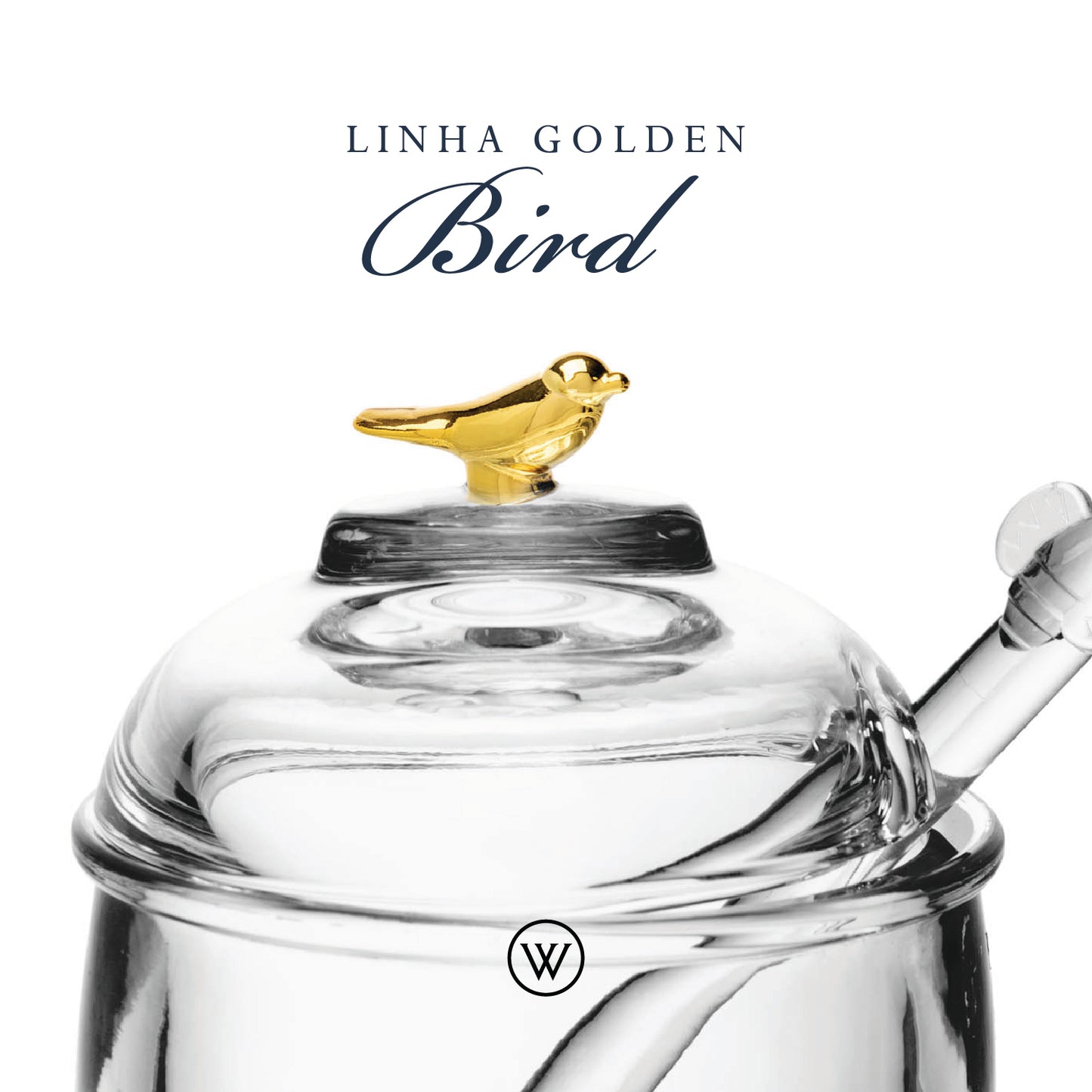 Meleira com Pegador e Tampa Golden Bird 150ml Cristal - Wolff