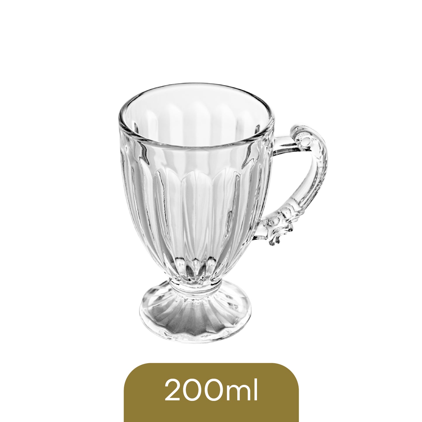 Xícara de Chá de Cristal com Pé Imperial 200ml - Lyor