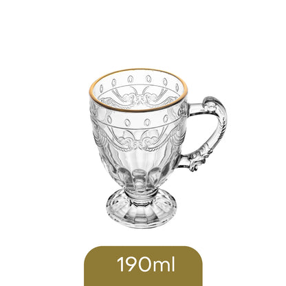 Xícara de Cristal Ecológico com Fio de Ouro Imperial 190ml - Lyor