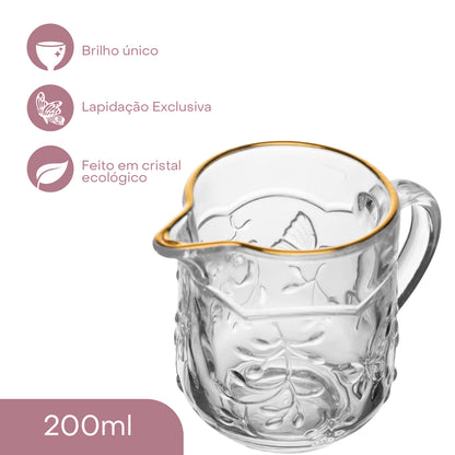 Leiteira New Butterfly Fio de Ouro Cristal Ecológico 200ml- Lyor
