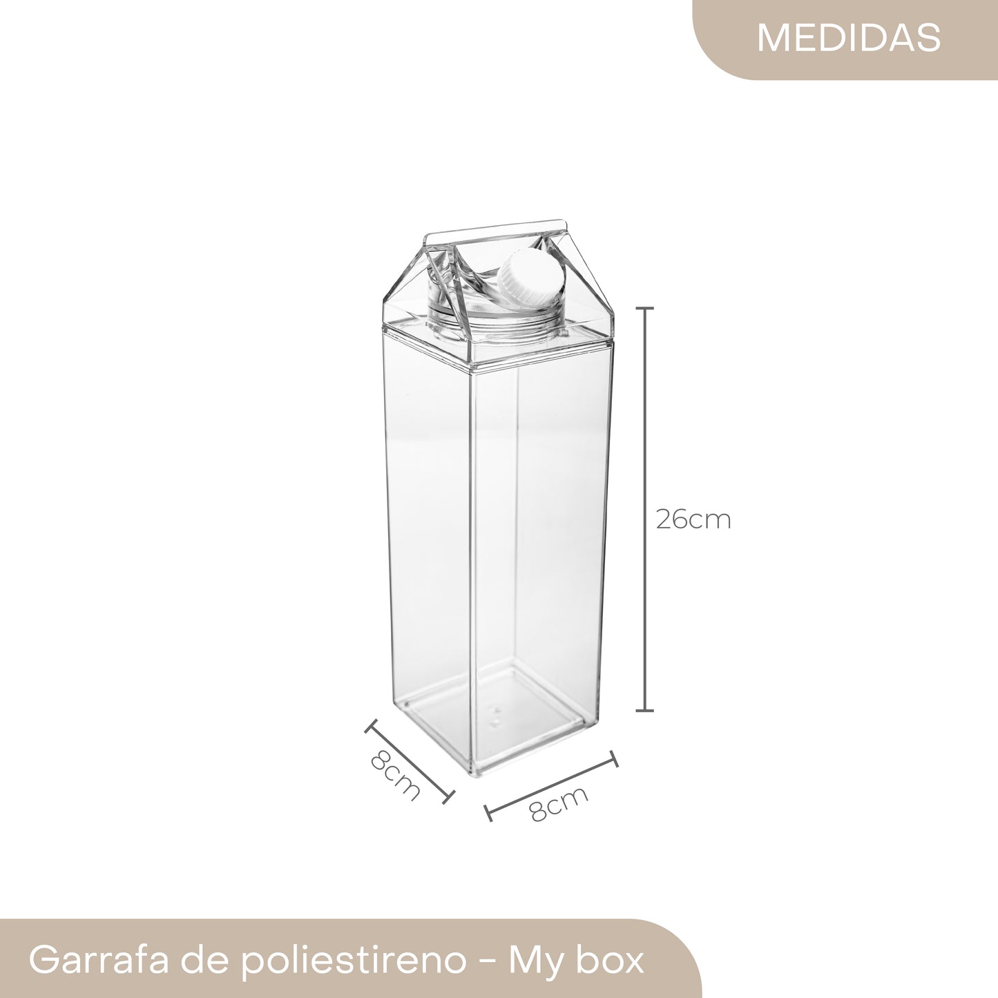 Garrafa de Poliestireno My Box 1L - Lyor