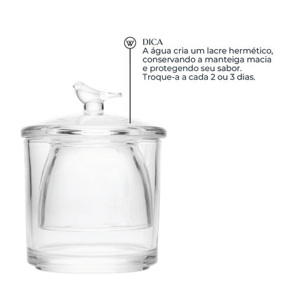 Manteigueira Francesa Bird Cristal Ecológico - Wolff