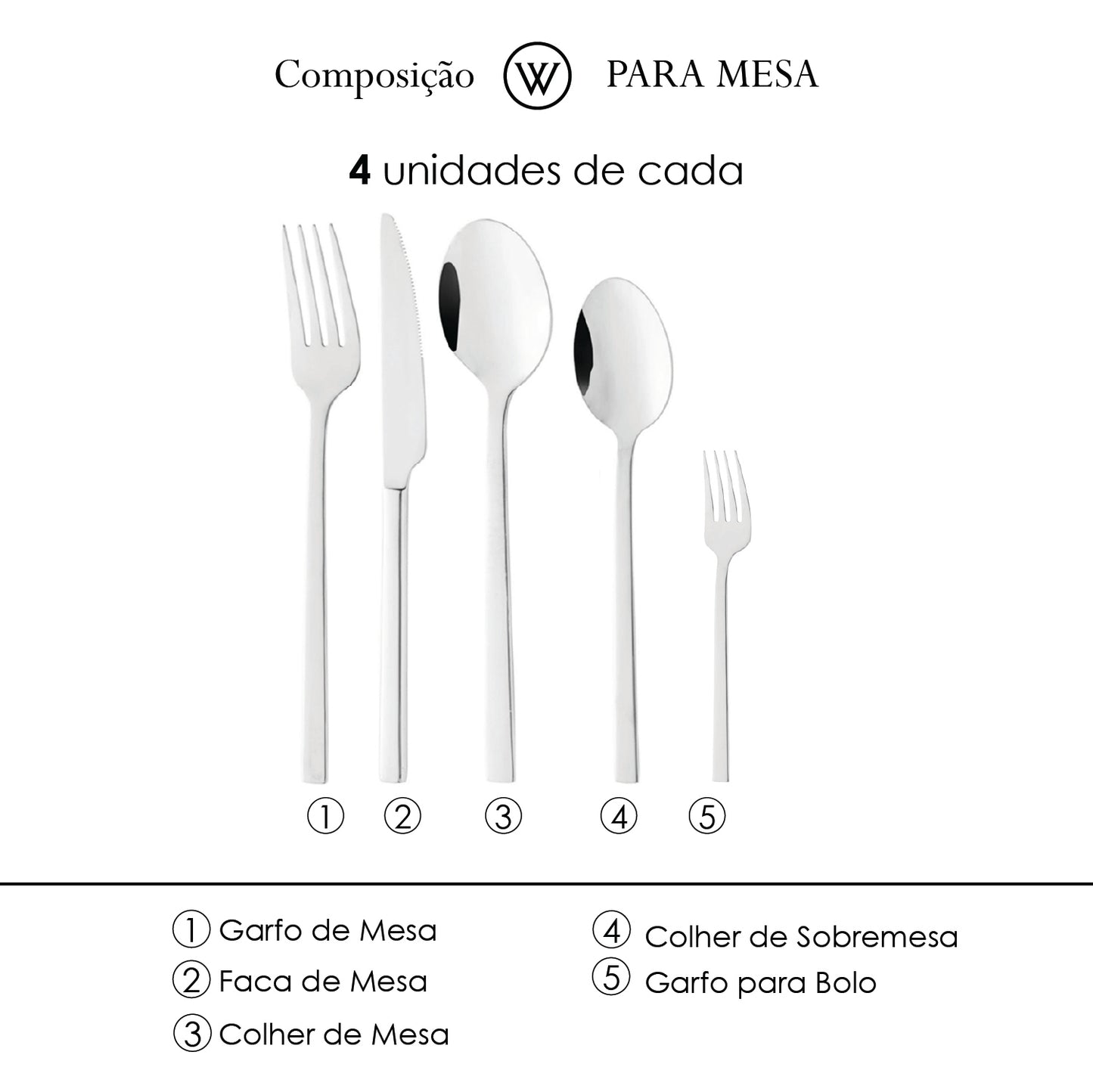 Faqueiro 25 Peças Firenze Aço Inox - Wolff