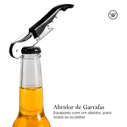 Saca-Rolhas de Inox 2 Estágios 13cm x 2cm - Wolff