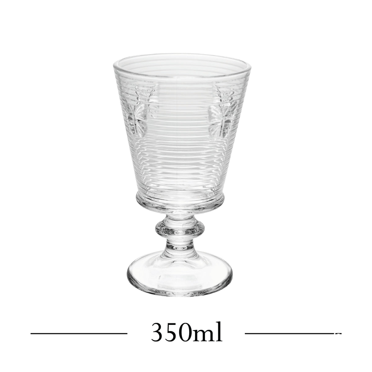 Conjunto 4 Taças de Água Lines Butterfly 350Ml Vidro - Wolff