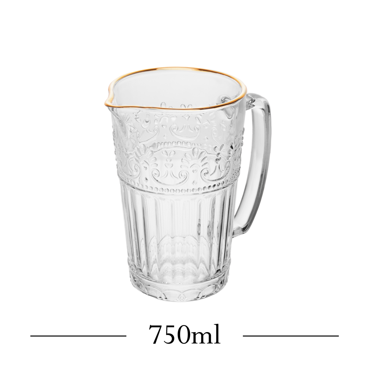 Jarra Mauve com Fio de Ouro 750ml Cristal - Wolff