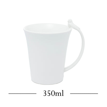Caneca de Porcelana Birds Branco 300ml - Wolff