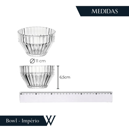 Bowl Império 11cm x 11cm x 6,5cm Cristal - Wolff