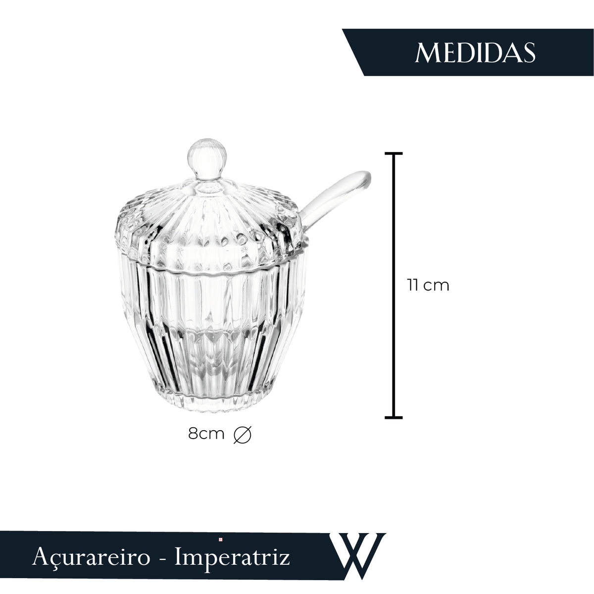 Açucareiro de Cristal Império - Wolff