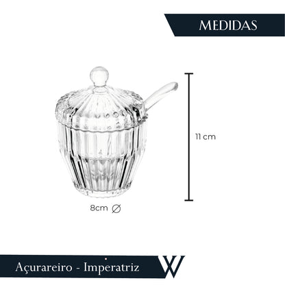 Açucareiro de Cristal Império - Wolff