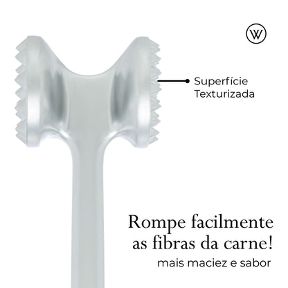 Martelo Culinário Amaciador de Carnes Liga de Zinco com Cabo Chef Pro 22,5cm - Wolff
