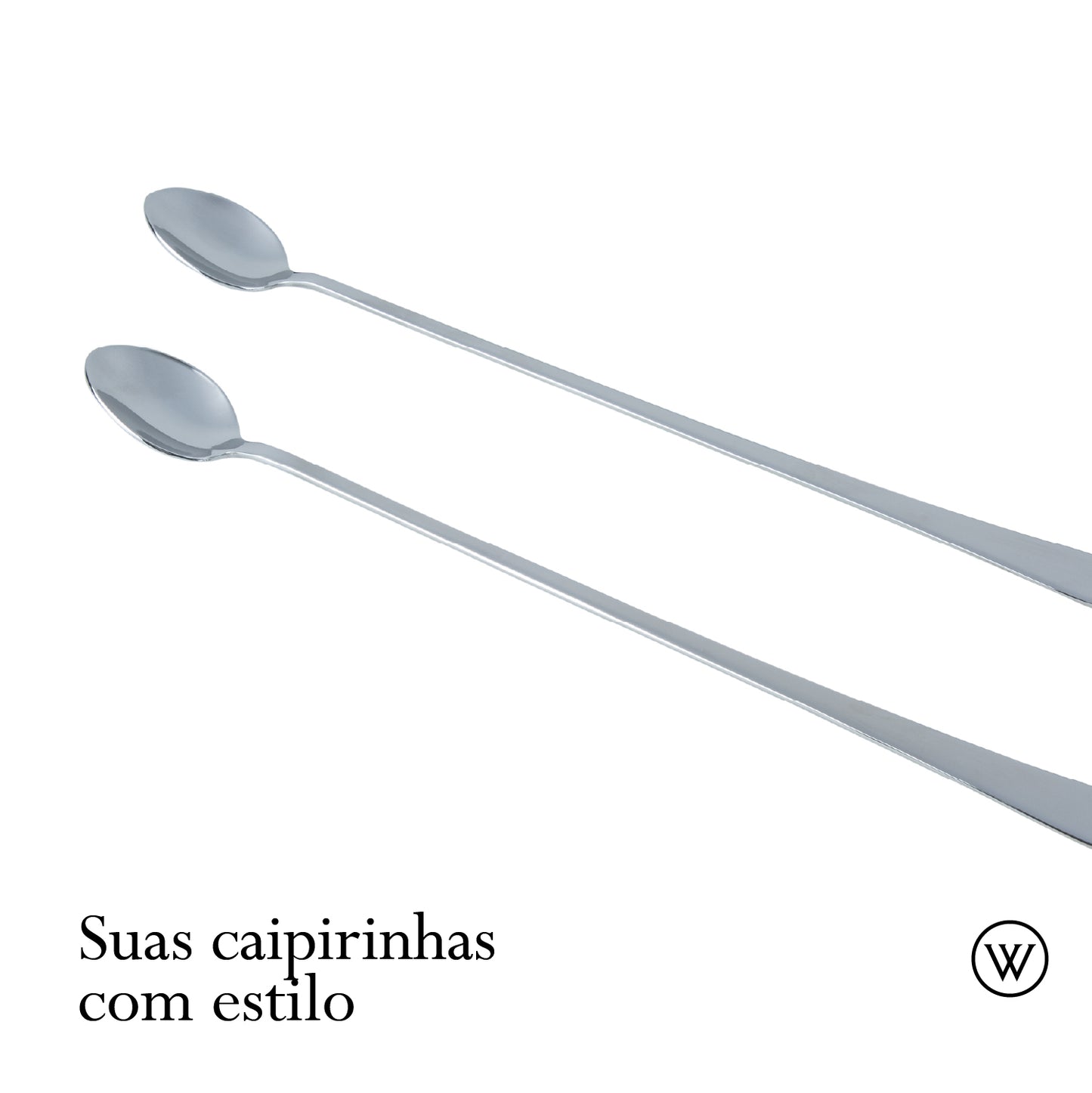 Conjunto 2 Colheres Bailarina de Aço Inox Oxford 30cm - Wolff