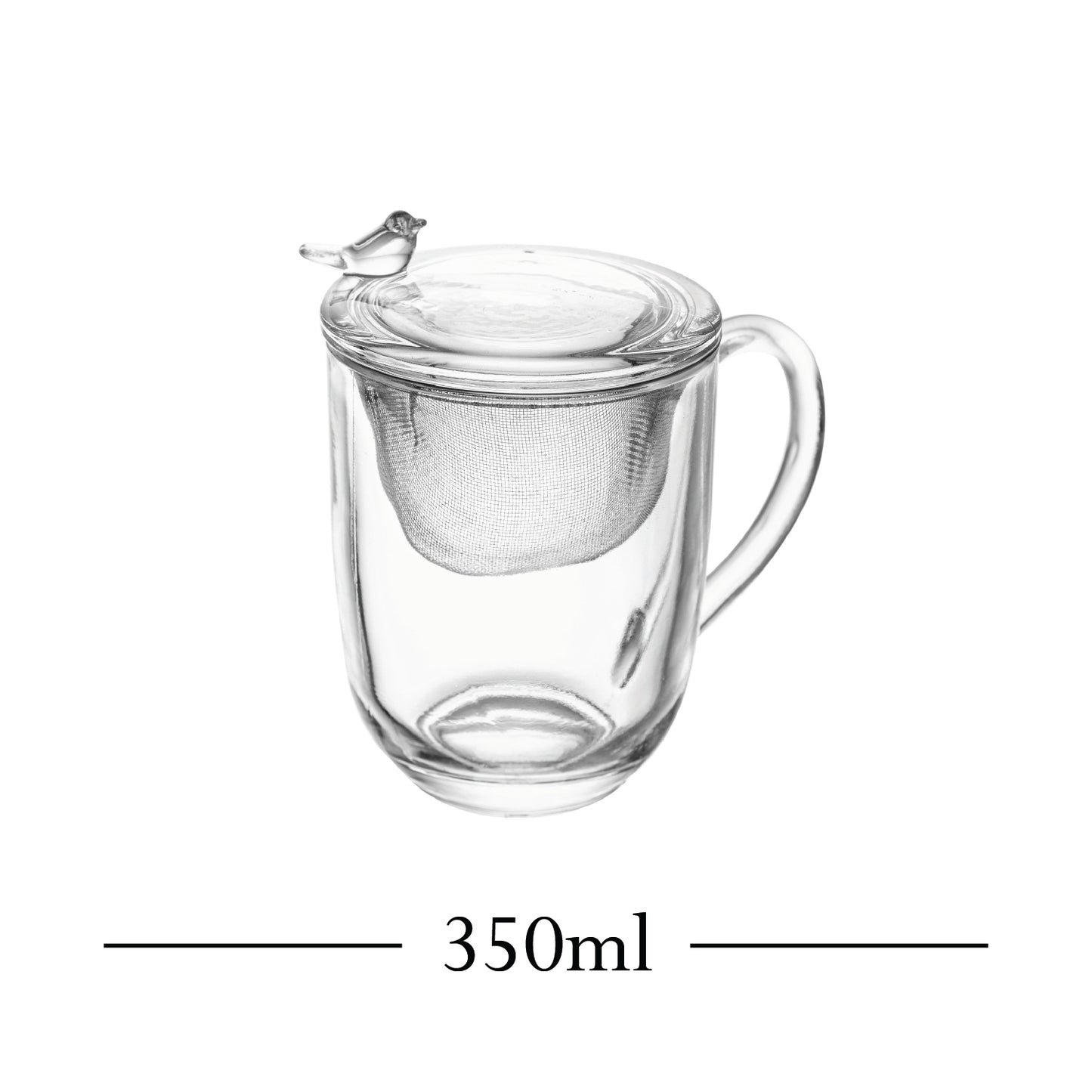 Caneca com Tampa e Filtro Bird 350ml Cristal - Wolff
