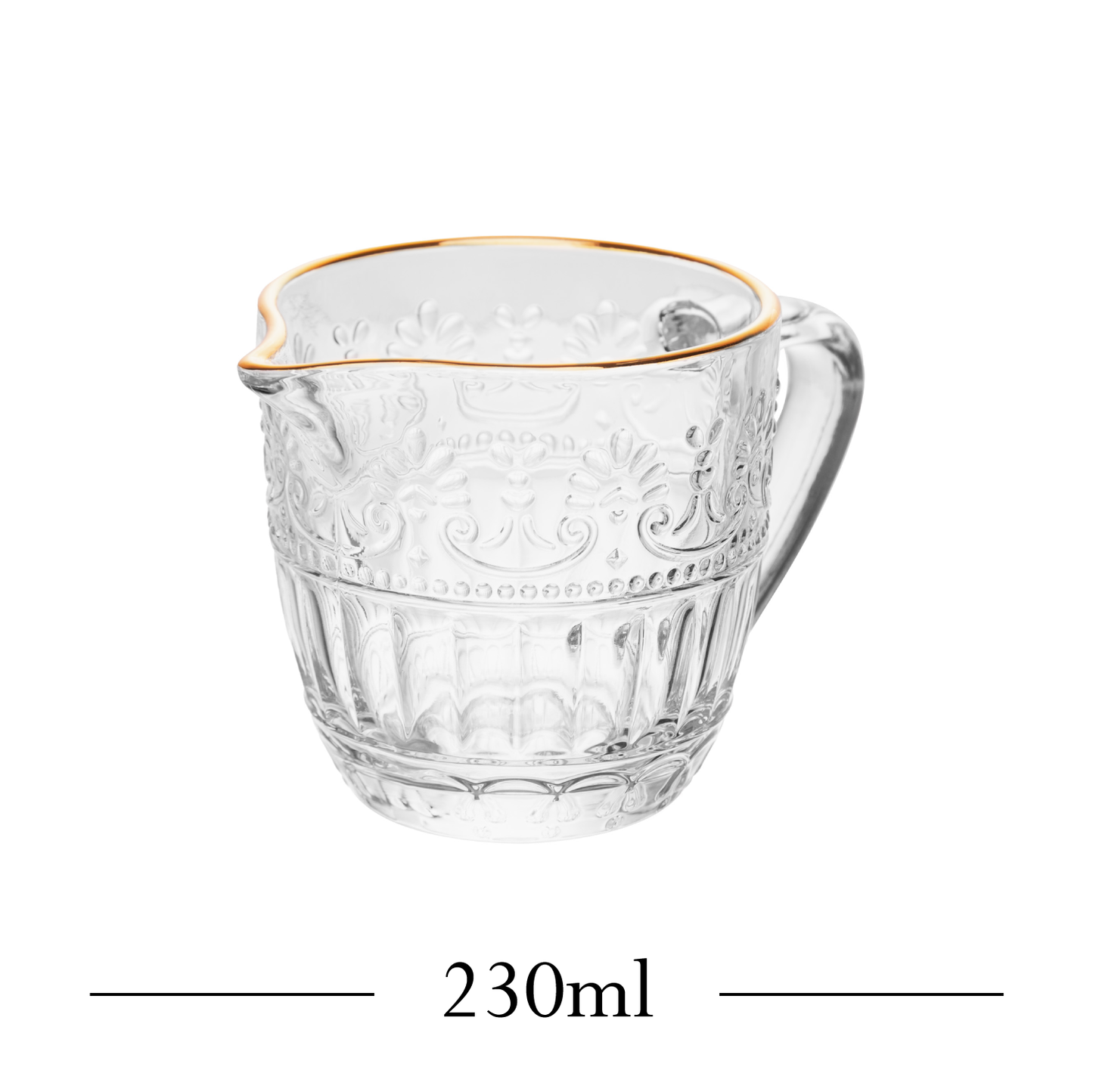 Leiteira Mauve com Fio de Ouro 230ml Cristal - Wolff