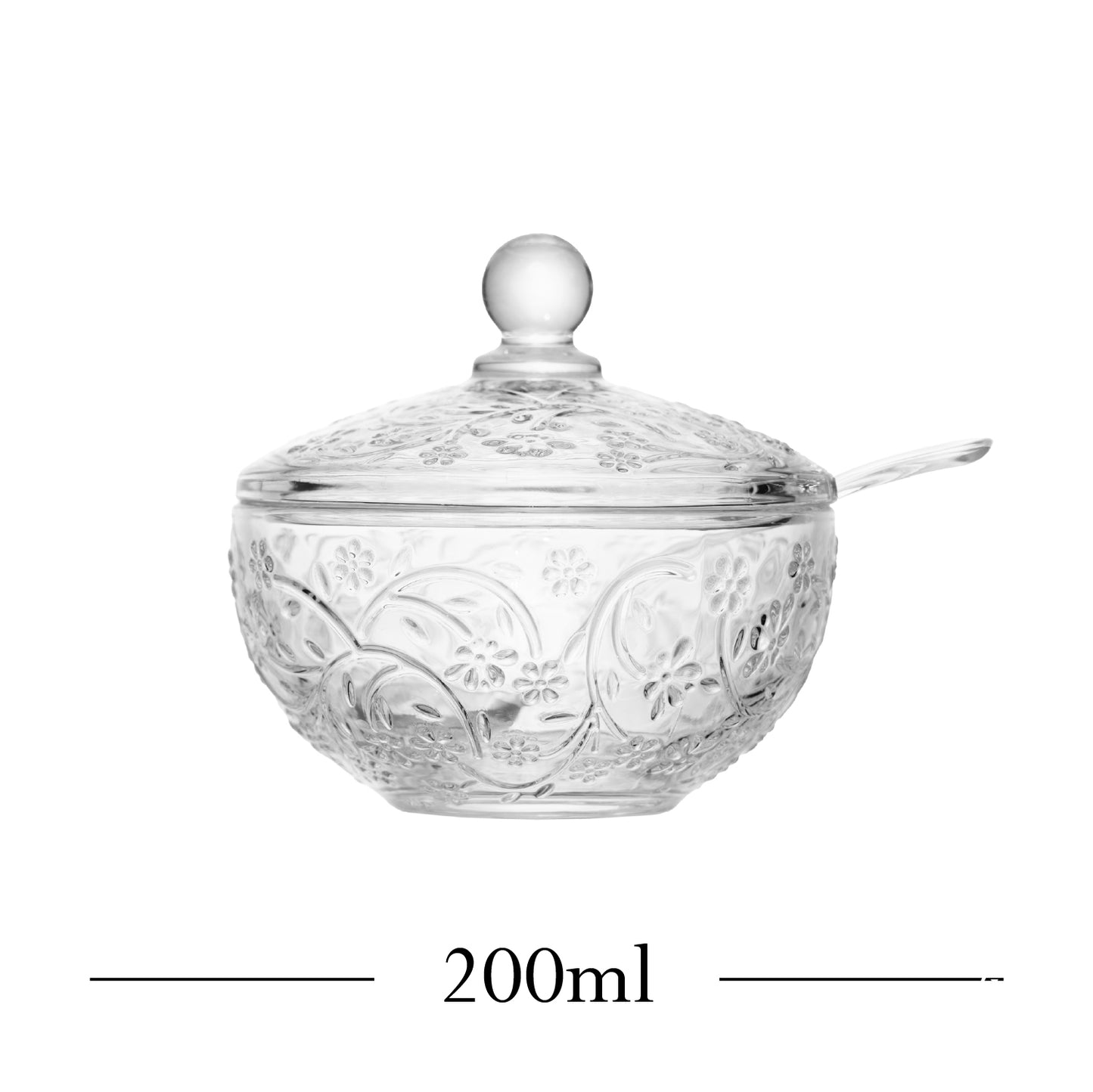 Açucareiro com Colher Daisy Cristal - Wolff