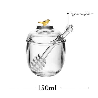 Meleira com Pegador e Tampa Golden Bird 150ml Cristal - Wolff