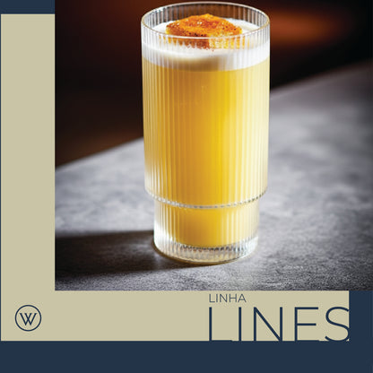 Conjunto 2 Copos Altos Lines com Fio de Ouro 400ml Cristal Ecológico - Wolff