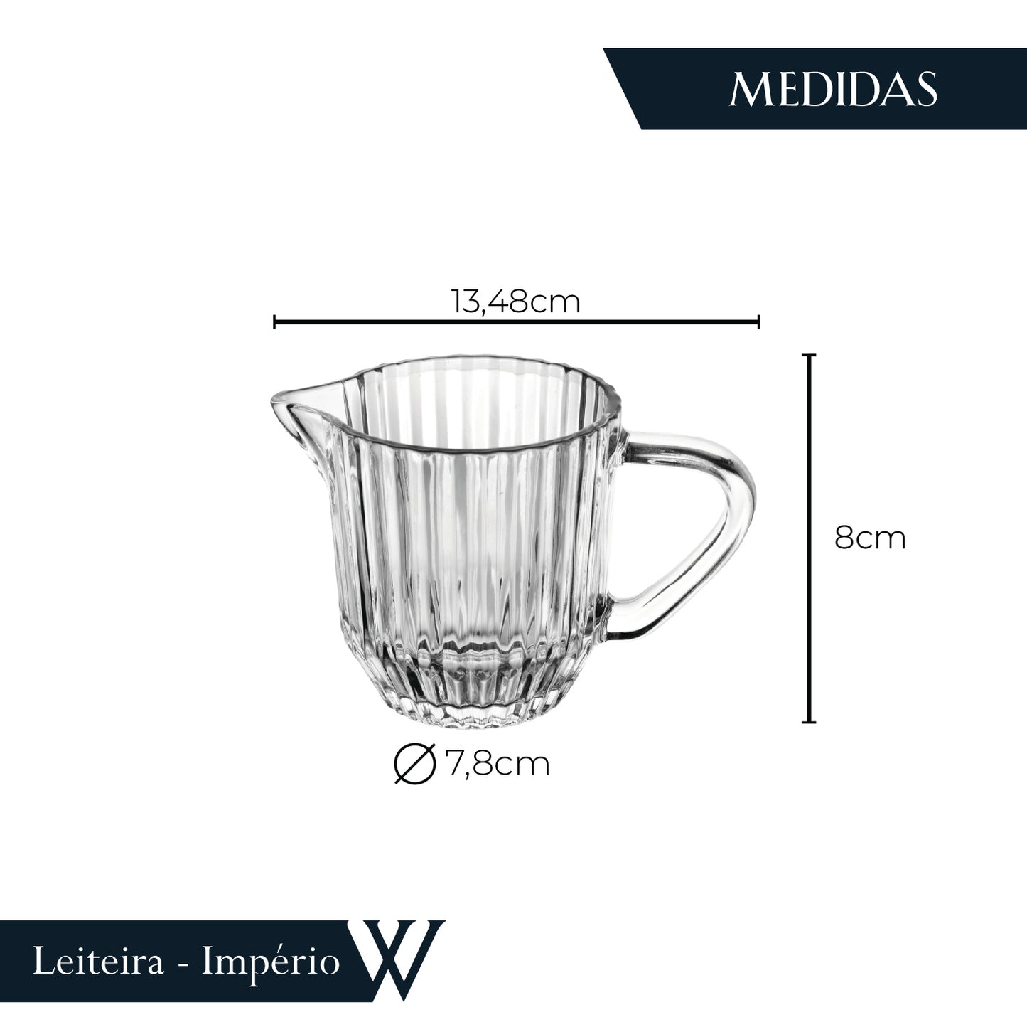 Leiteira de Cristal Império 220ml - Wolff