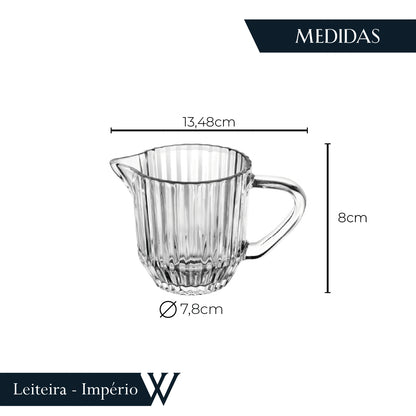 Leiteira de Cristal Império 220ml - Wolff