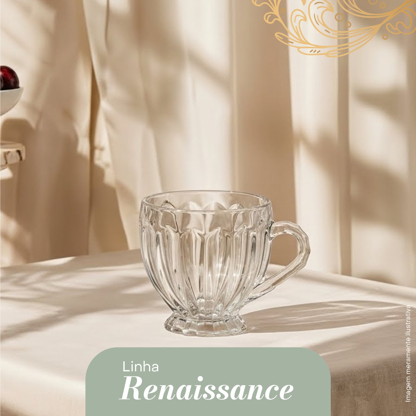 Xícara de Cristal Renaissance 200ml - Lyor