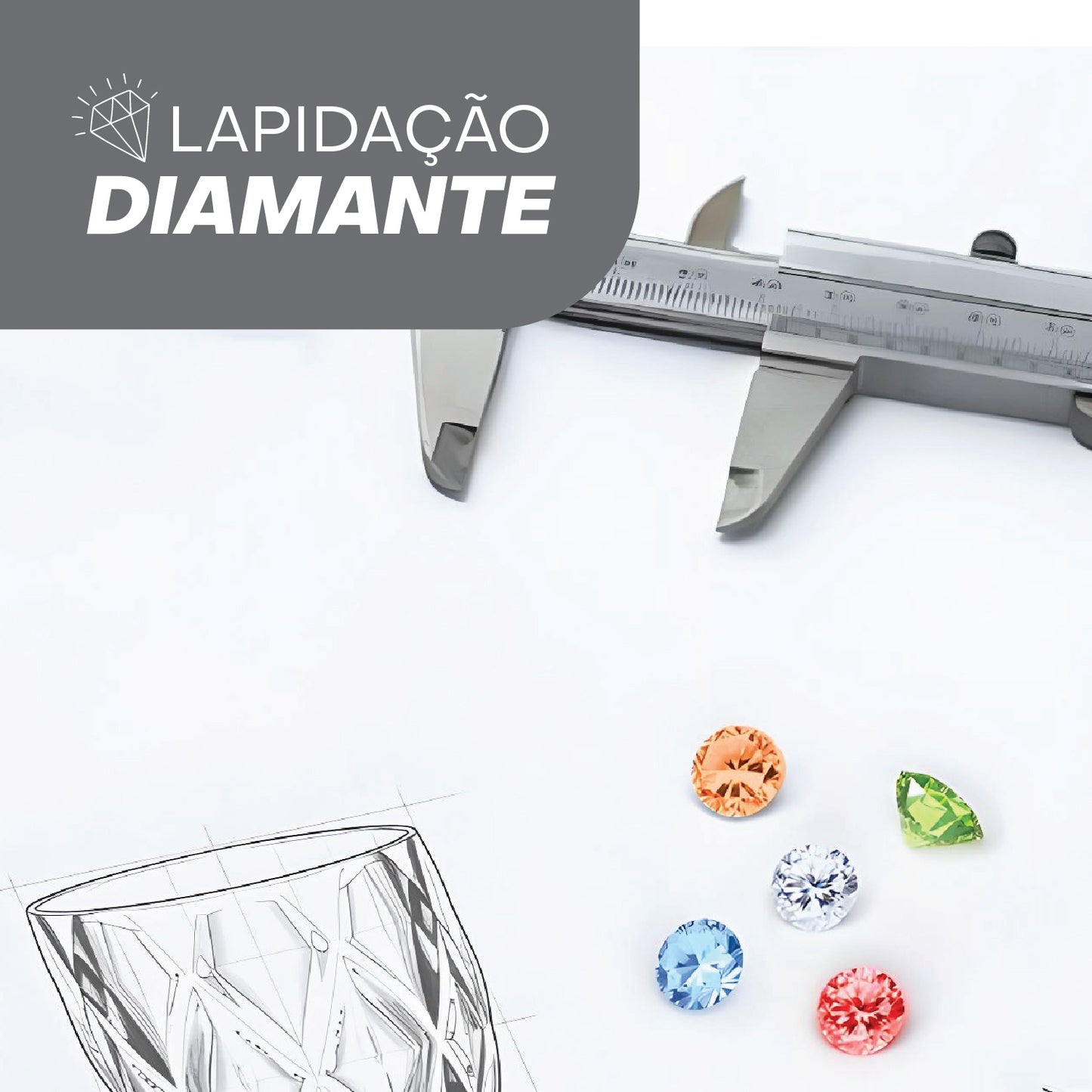 Porta Guardanapos de Cristal Ecológico Diamond 12,5cm x 4cm x 9,5cm - Lyor