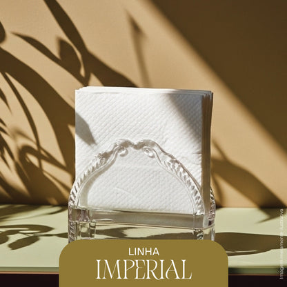Porta Guardanapos de Cristal Ecológico Imperial 13cm x 4cm x 9cm - Lyor