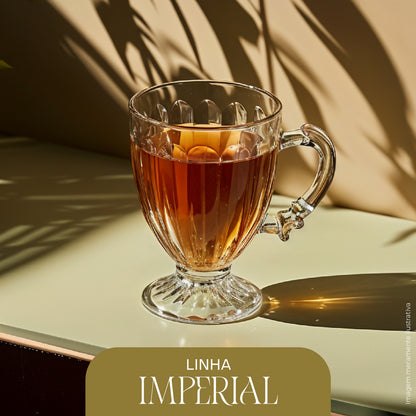 Xícara de Chá de Cristal com Pé Imperial 200ml - Lyor