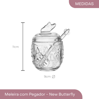 Meleira com Pegador New Butterfly 220ml Cristal Ecológico - Lyor
