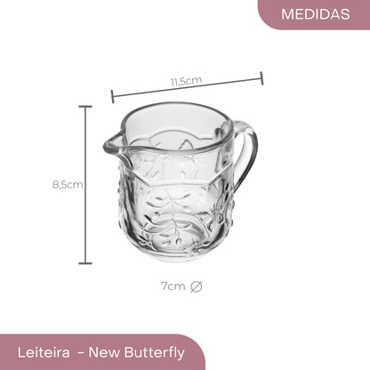 Leiteira New Butterfly 200ml Cristal - Lyor