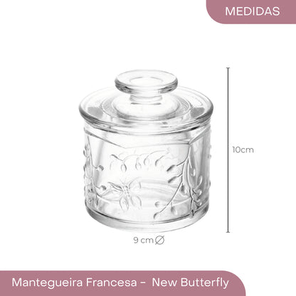 Manteigueira Francesa New Butterfly 9cm x 9cm x 9,8cm - Lyor