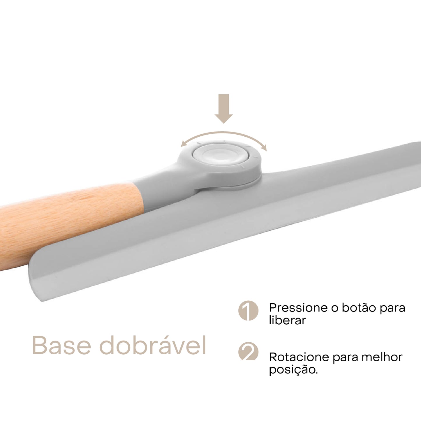 Rodo Dobrável de Pia com Cabo de Bambu - Lyor
