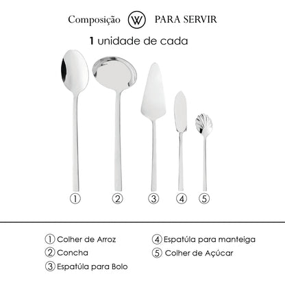 Faqueiro 25 Peças Firenze Aço Inox - Wolff