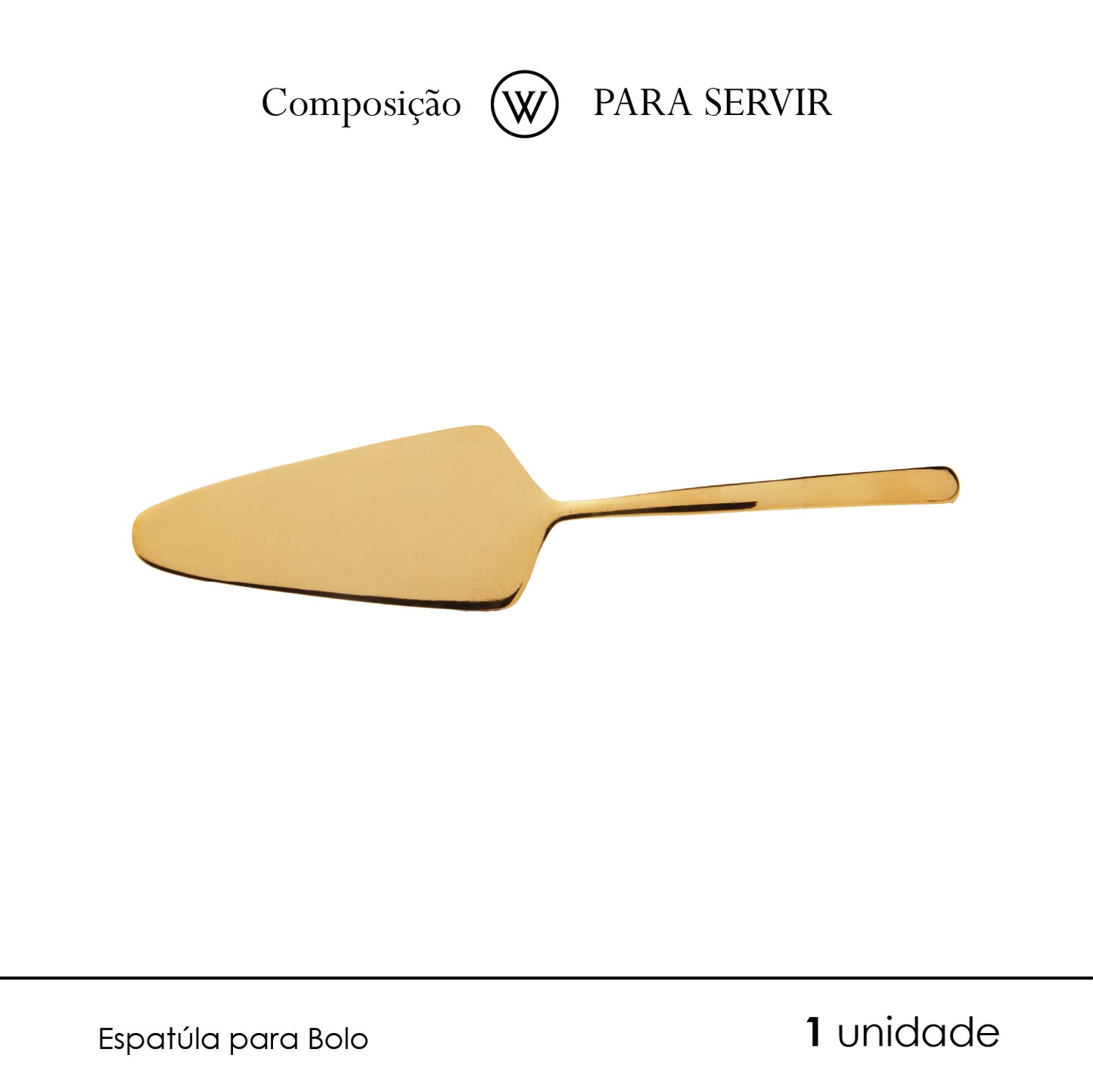Espátula para Bolo Viena Dourada Aço Inox - Wolff