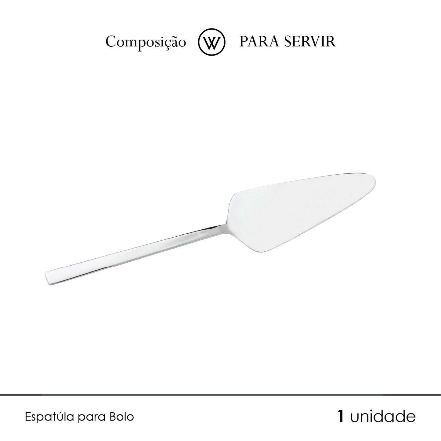 Conjunto 7 Peças Espátula para Bolo e 6 Garfos para Sobremesa Firenze Aço Inox - Wolff