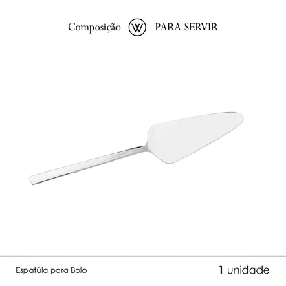 Conjunto 7 Peças Espátula para Bolo e 6 Garfos para Sobremesa Firenze Aço Inox - Wolff