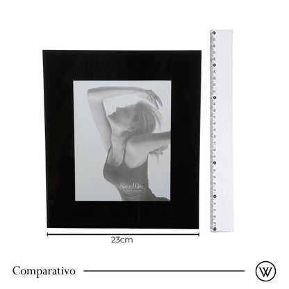 Porta-Retrato de Vidro Preto 15cm x 20cm - Wolff