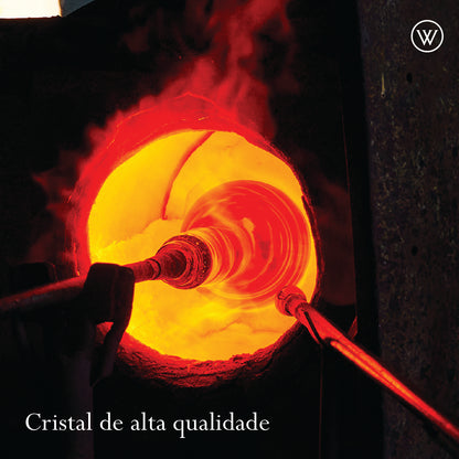 Meleira com Pegador e Tampa Império com Fio de Ouro 8cm x 8cm x 11cm Cristal Ecológico - Wolff