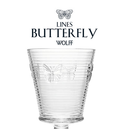 Conjunto 4 Taças de Água Lines Butterfly 350Ml Vidro - Wolff