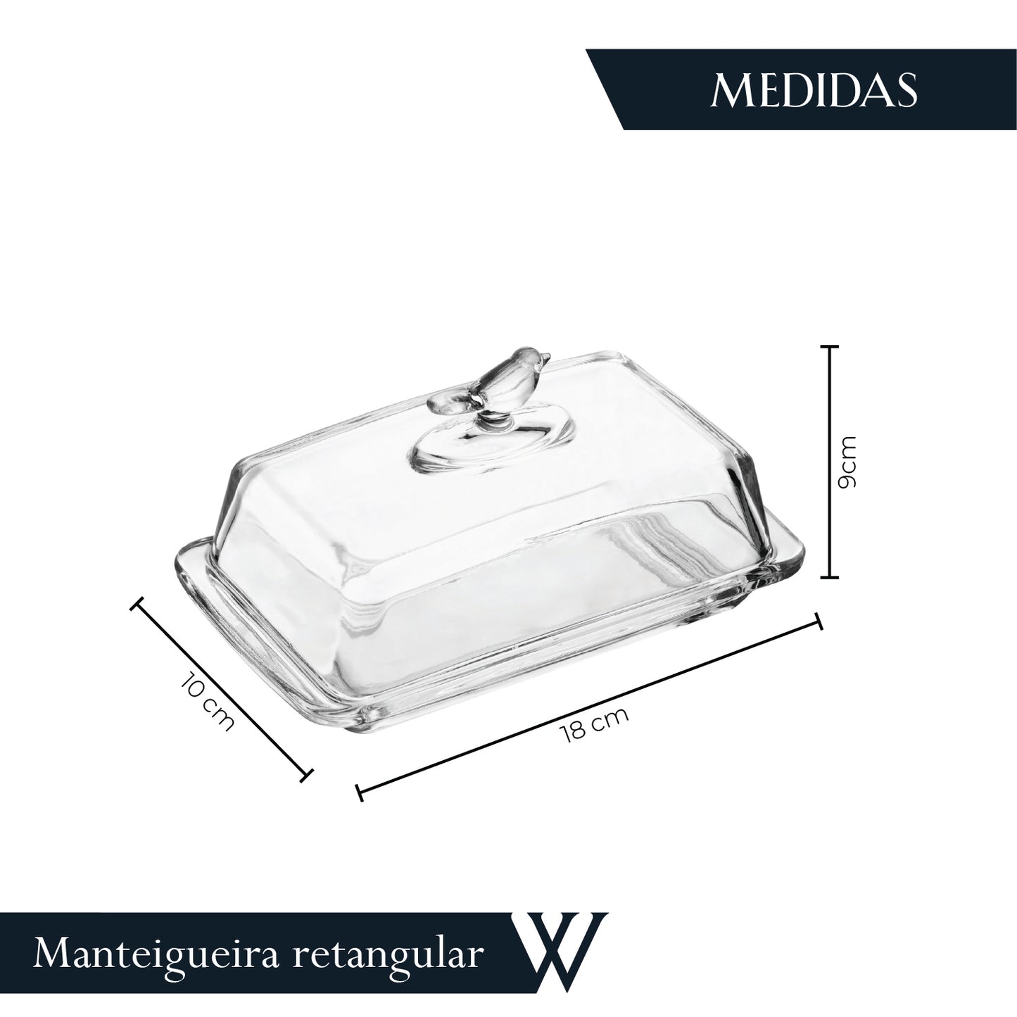 Manteigueira Bird Cristal Ecológico - Wolff