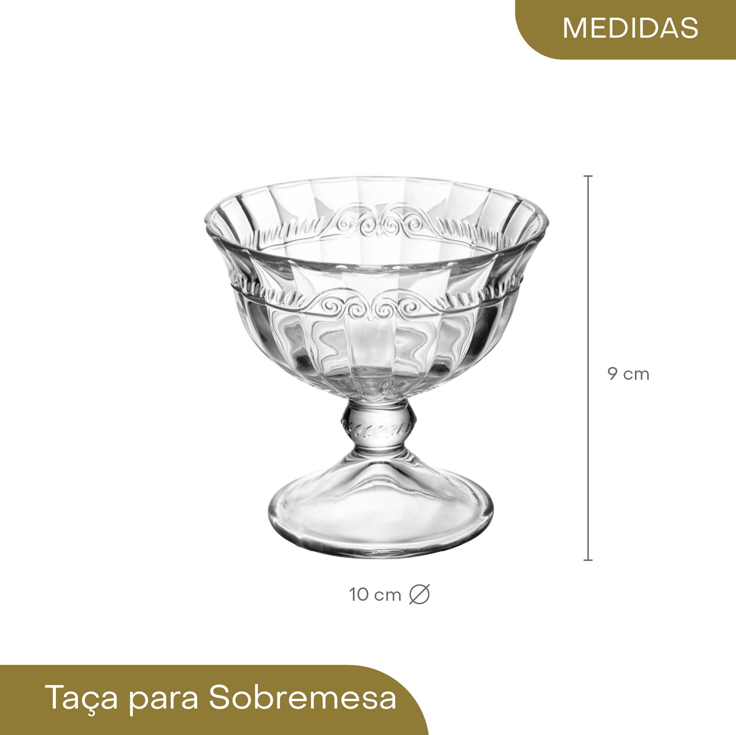 Taça de Sobremesa Imperial 180ml Cristal Ecológico - Lyor