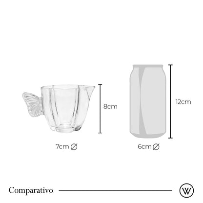 Leiteira de Vidro Butterfly 230ml - Wolff