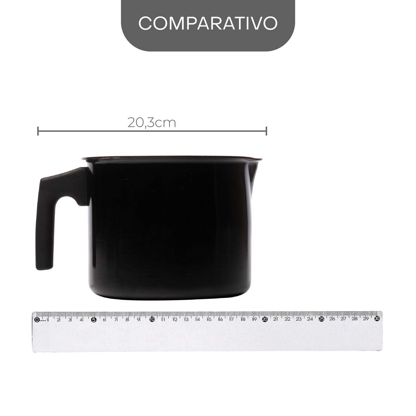 Leiteira de Indução em Alumínio com Revestimento Cerâmico Granito Chef Vermelha 1,7L - Lyor